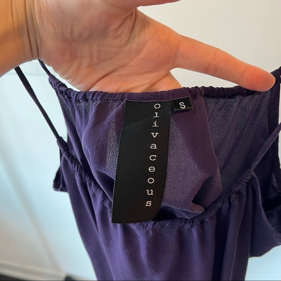 Olivaceous Silk tank | Purple, Small - Picture 3 of 4